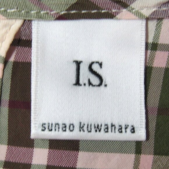 I.S. Sunao Kuwahara Issey Miyake Green Plaid Dress Size US S Japan Vintage FLAWS - Picture 9 of 16